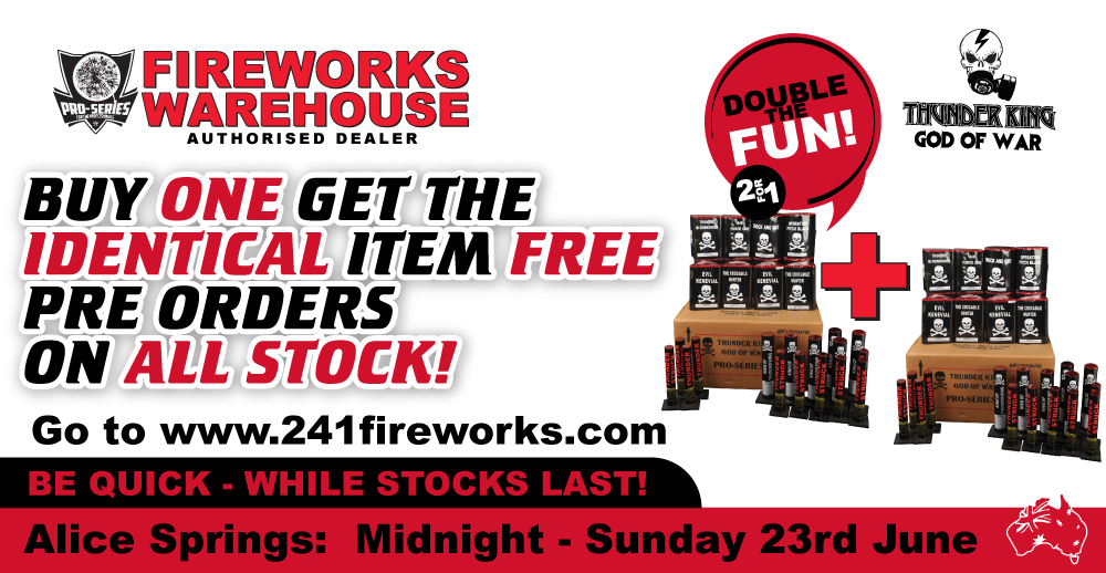 Fireworks sale advertisement from Fireworks Warehouse